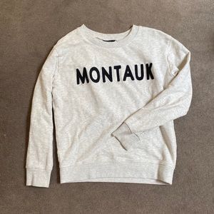 JCREW heather gray Montauk crew summerweight sweatshirt
